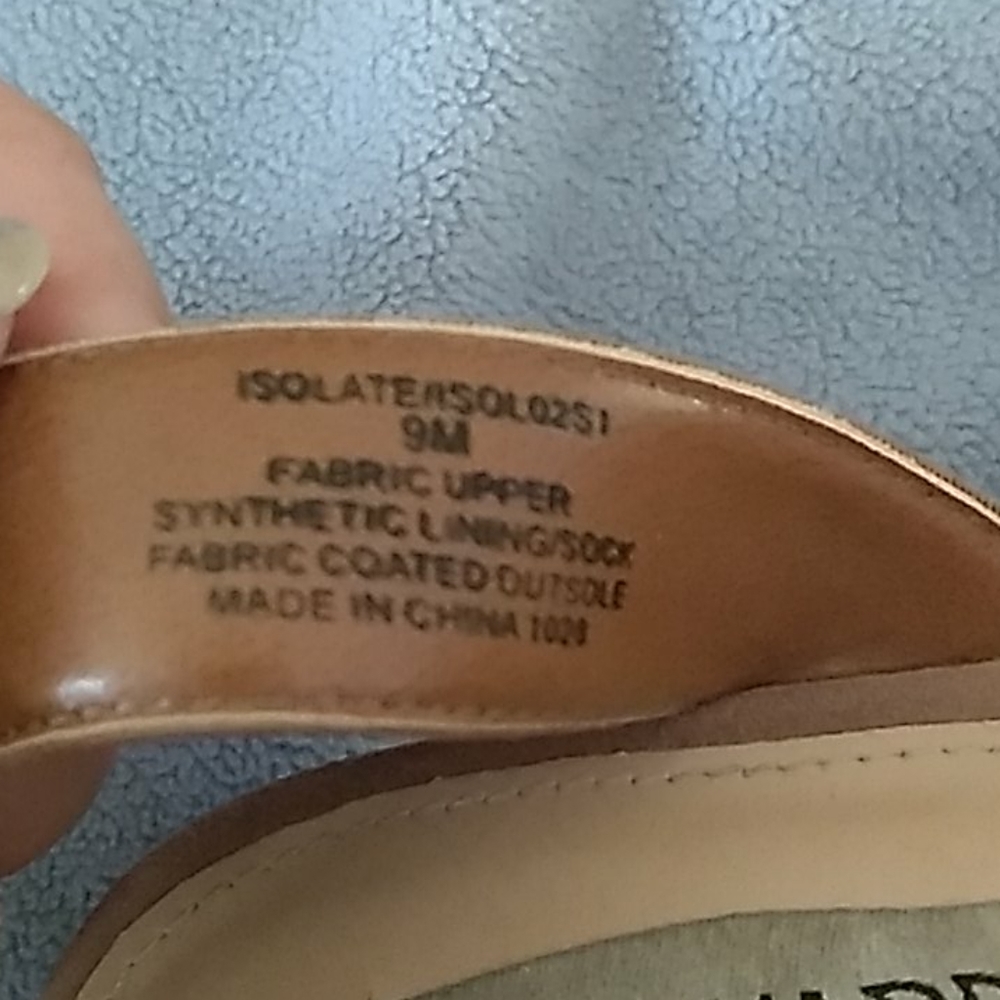 Steve Madden Nude Fabric 2.5" Ankle Strap, Chunky Heel Sandals - Picture 5 of 8